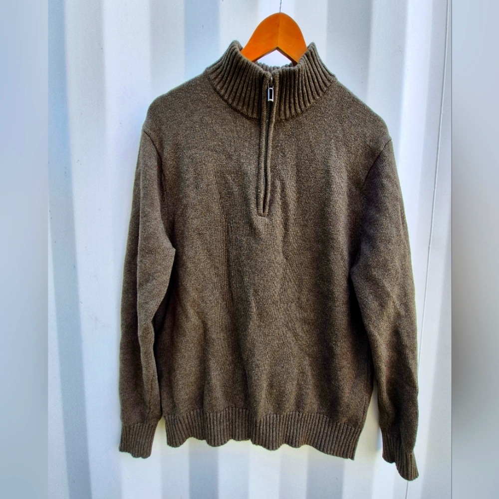 100% Cotton 1/4 Zip Sweater By Simons Size Medium